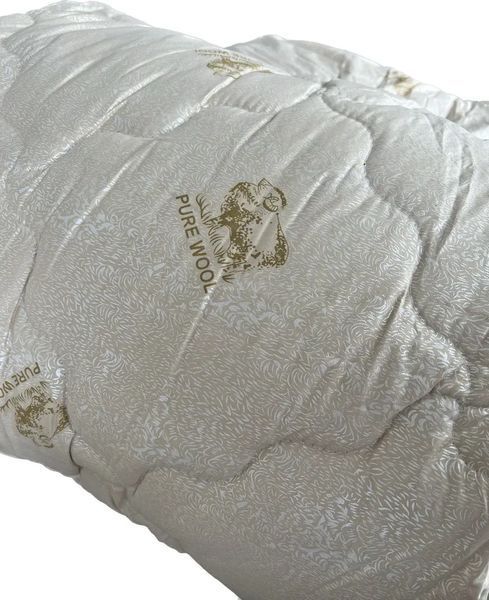 Ковдра з наповнювачем із овечої вовни Pure wool тканина мікрофібра, стьобана 180х210 см двоспальна 6060 фото