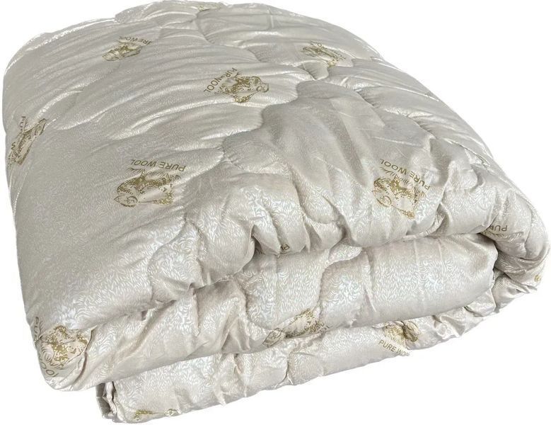 Ковдра з наповнювачем із овечої вовни Pure wool тканина мікрофібра, стьобана 180х210 см двоспальна 6060 фото