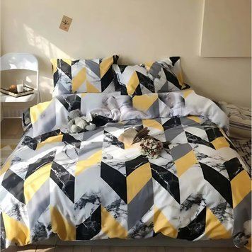 Комплект постільної білизни "Неомрамор" Бязь Gold, 180&times;215 (двоспальний) наволочки 70х70 760149 фото